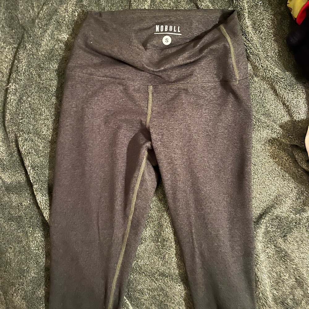 NOBULL Matte Heather Olive Green Leggings